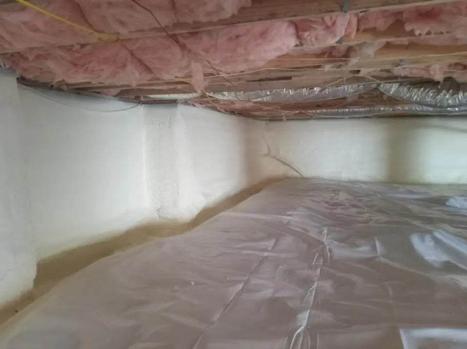 Crawl space encapsulation with closed-cell spray foam for Roof Waterproofing in Valencia West